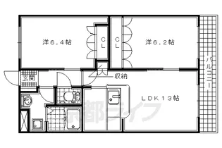 ヒルトップテラス【202号室】の間取り