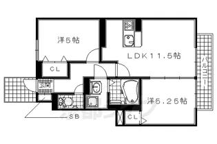 ルミエール【103号室】の間取り
