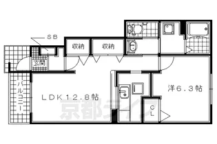 フラン コリーヌ【102号室】の間取り