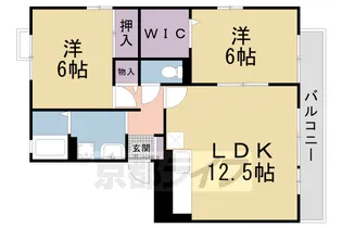 リビングタウン梅美台【B202号室】の間取り