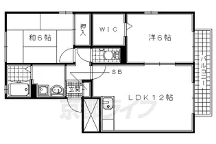 2LDKの間取り画像