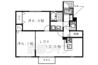メゾン梅美【106号室】の間取り