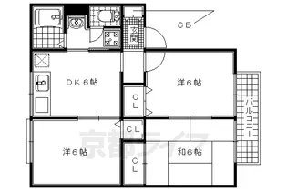 サニーヒルズ桜が丘【102号室】の間取り