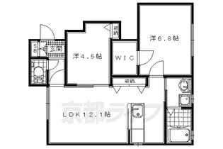 レガリア加茂【105号室】の間取り