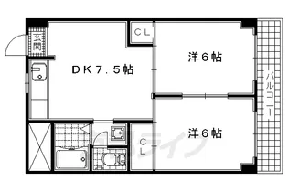山城クリーンハイツ【305号室】の間取り