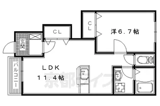 ハイムひまわり【102号室】の間取り