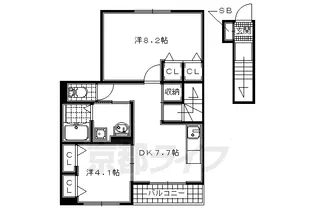 京都府木津川市城山台11丁目【アパート】の間取り