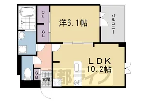 ラ フルレックス【305号室】の間取り