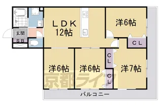ルネシャンポール山科【2階】の間取り