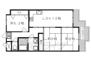 グリーンハイム平井【202号室】の間取り