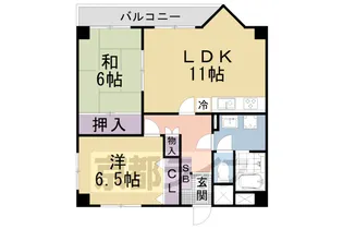 サンフローラ山科【201号室】の間取り