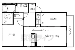 エバーグレース音羽Ⅲ【201号室】の間取り