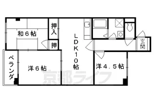 ヌーベル上花山【301号室】の間取り