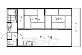 御陵レジデンス【105号室】の間取り