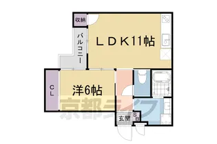 ミニヨンハウス勧修【302号室】の間取り