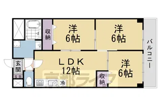 エーデル音羽【605号室】の間取り