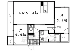 シャーメゾン狛田【1階】の間取り