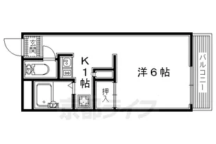 レオパレスEAST FIELD 精華【305号室】の間取り
