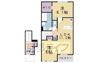 エアリーサウス【202号室】の間取り
