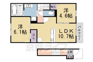 グランドール ヴィラ【201号室】の間取り