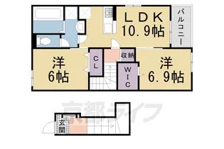 グレイス木津川 Ⅱ【205号室】の間取り