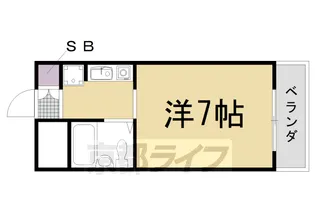 フロイデ東向日【411号室】の間取り