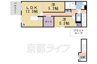 サンフローⅡ A棟【201号室】の間取り
