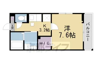 京都府京田辺市興戸南鉾立【アパート】の間取り