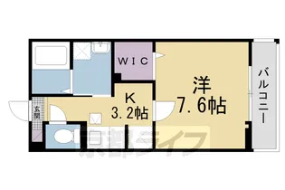 京都府京田辺市興戸南鉾立【アパート】の間取り