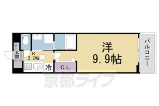 京都府京田辺市興戸南鉾立【アパート】の間取り