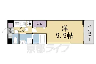 京都府京田辺市興戸南鉾立【アパート】の間取り