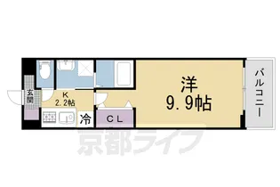 京都府京田辺市興戸南鉾立【アパート】の間取り