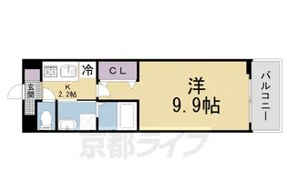 京都府京田辺市興戸南鉾立【アパート】の間取り