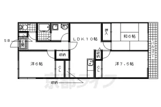 レストプレイス西川【2階】の間取り