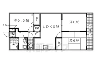 アトリオマンション【201号室】の間取り
