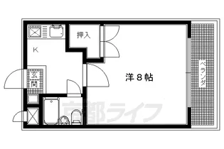 恵解山ハイツ【201号室】の間取り