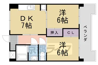 メロディTAKANO【403号室】の間取り