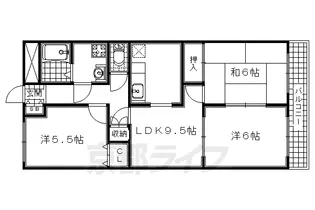 ハイツ北尾【201号室】の間取り