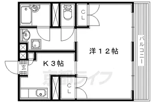 ダイバーシティ同志社【110号室】の間取り