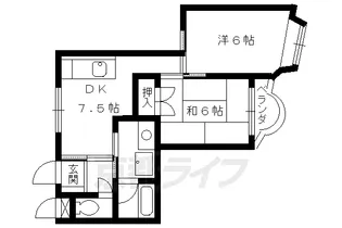 パレ中久世Ⅱ【4階】の間取り