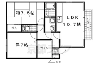 マドラフゥイユ【1-202号室】の間取り