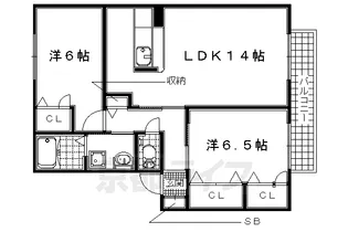 インペリアル・藤井【202号室】の間取り