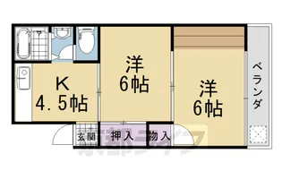 コーポ安田【202号室】の間取り