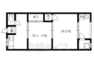 柳本荘【1-2号室】の間取り