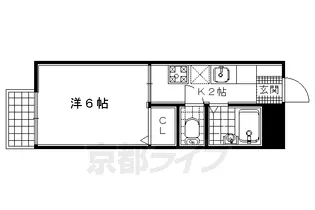 ハイツ山岡【102号室】の間取り