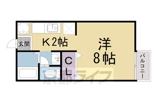 ハイツ山岡【206号室】の間取り