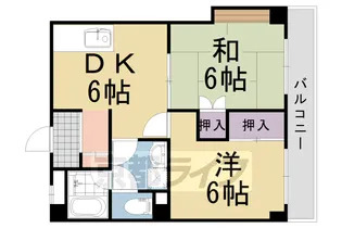 シャトー小西【201号室】の間取り