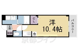 ジェルメ【208号室】の間取り
