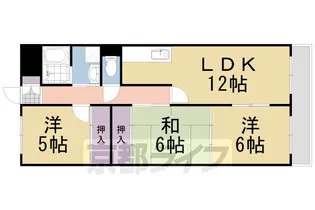 オーセント長岡京【103号室】の間取り
