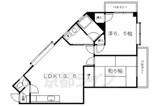 ディアパレス向日【202号室】の間取り